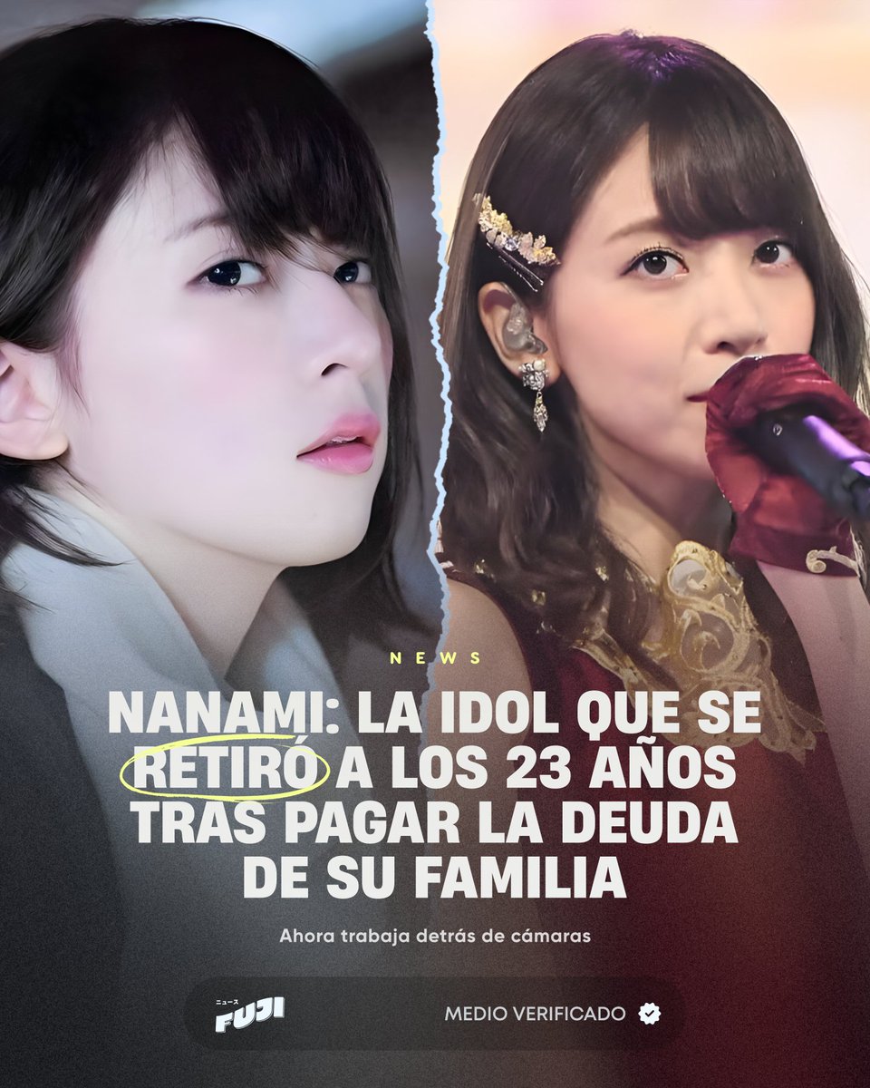 🎤 RESPETO: Nanami Hashimoto se convirtió en idol solo para pagar la enorme deuda de su familia. 💴

En 2017, con todo pagado, renunció a la fama mundial a los 23 años para trabajar en una oficina de Sony Music, buscando una vida tranquila.

📉 Una historia de sacrificio real que
