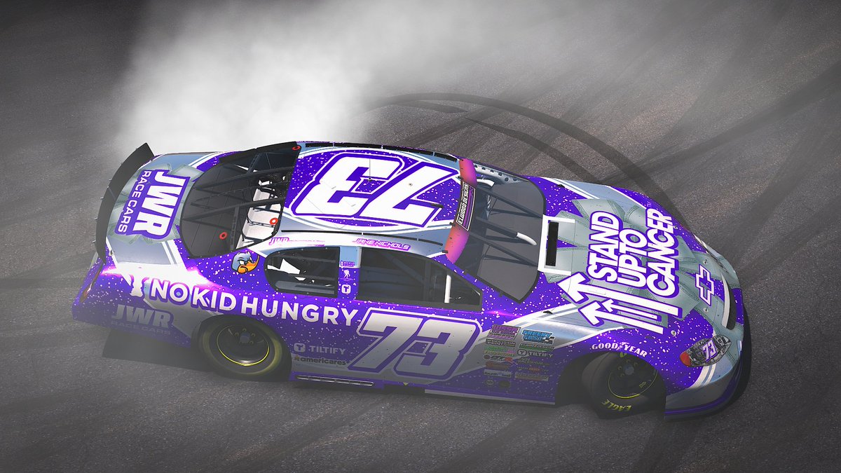 Another win in the <a href="/WSSRCup/">World Series of Sim Racing</a> Series last week at Sonoma for <a href="/JakeNichols73/">Jake Nichols</a> in his <a href="/nokidhungry/">No Kid Hungry</a> and <a href="/SU2C/">Stand Up To Cancer</a> #73! Featuring <a href="/CaudleChassis/">Caudle Chassis</a>, JWR Race Cars, <a href="/tiltify/">Tiltify</a>, and <a href="/Americares/">Americares</a>.