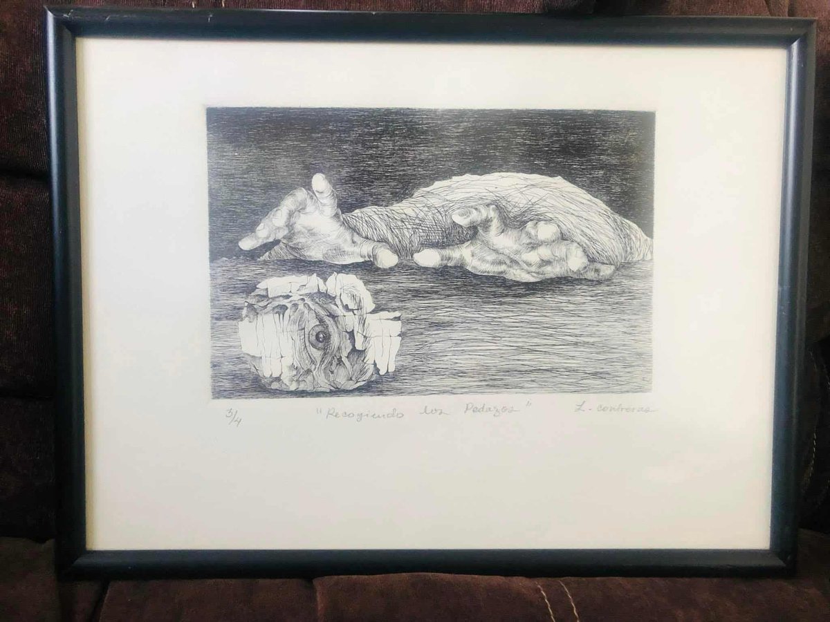 cedenno's tweet image. Esplendida obra de Laura Contreras -se presenta en exposición permanente en #Oqli y llega a través del intercambio lentes/arte-. Gracias nuevamente a mi estimado amigo, el Maestro Saúl Ordoñez. #Ojo