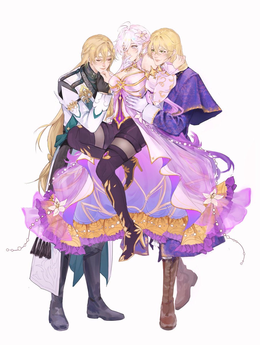 Two Taglists Posts Today! One of two (three) ships ! 

Here’s OttoLumeLuo [1/2]
—
When two Ottos in the same place do when THE Lume is in the vicinity ⚜️🌟🍷
©️Ottocalypse_ 
#yumetwt #ocxcanon #luocha #ottoapocalypse