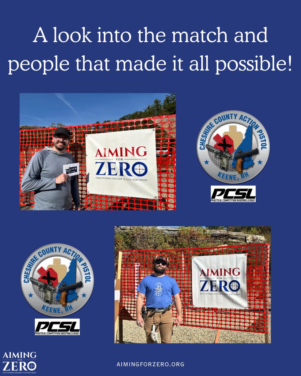 aiming_for_zero's tweet photo. We want to extend a sincere thank you to the Cheshire County Action Pistol community  for standing with us and supporting the mission of Aiming for Zero. Your generosity and commitment help strengthen connection, awareness, and hope for veterans and our wider community.
When local people and organizations step up, lives are impacted. Thank you for being part of the solution and helping us move closer to zero—together.
#AimingForZero #CommunityStrong #VeteransSupportingVeterans #ThankYou #StrongerTogether
