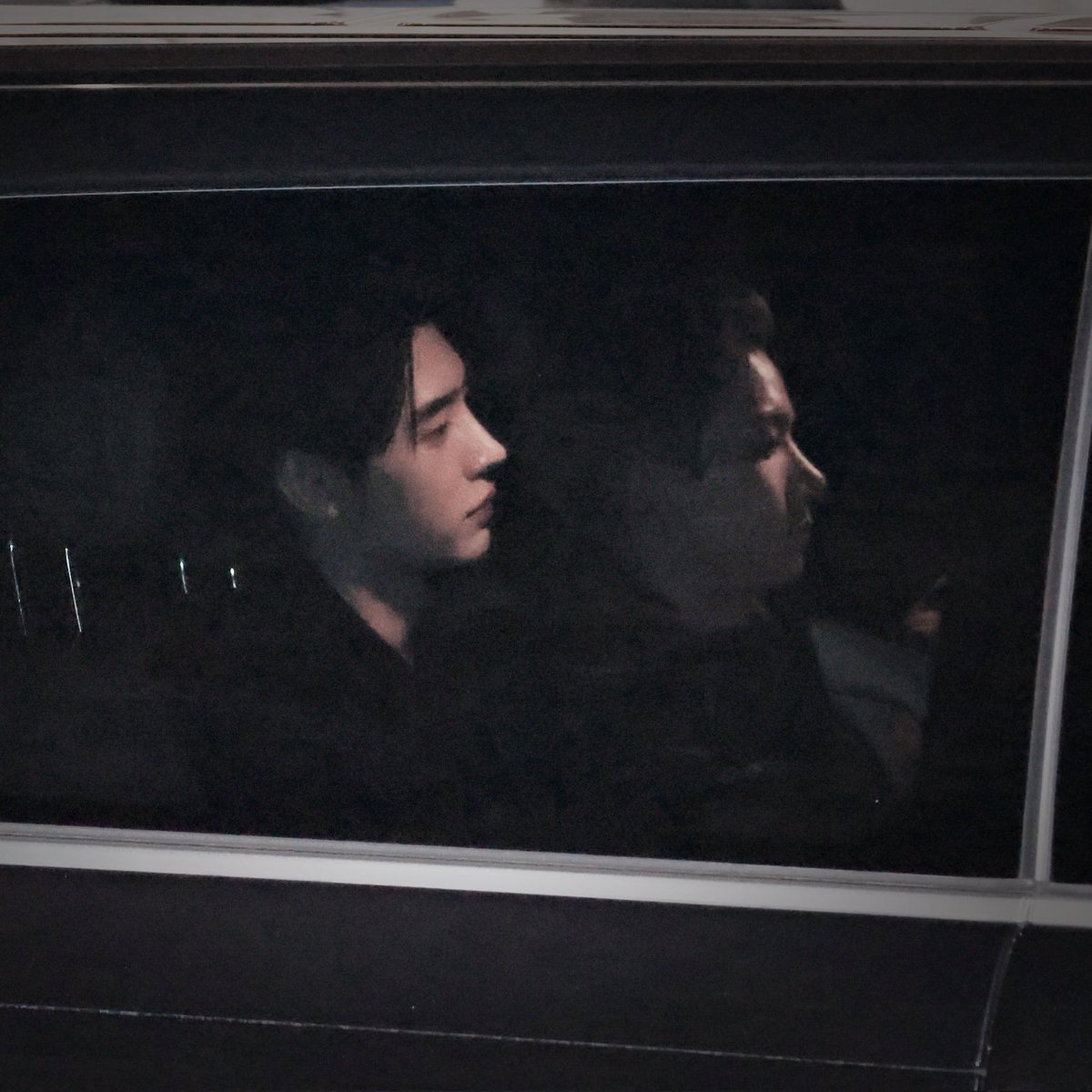 Two vampires, together in a car, caught in the moonlight, their crimson eyes locking as they vanished into the night.

 #vampirenowtwt