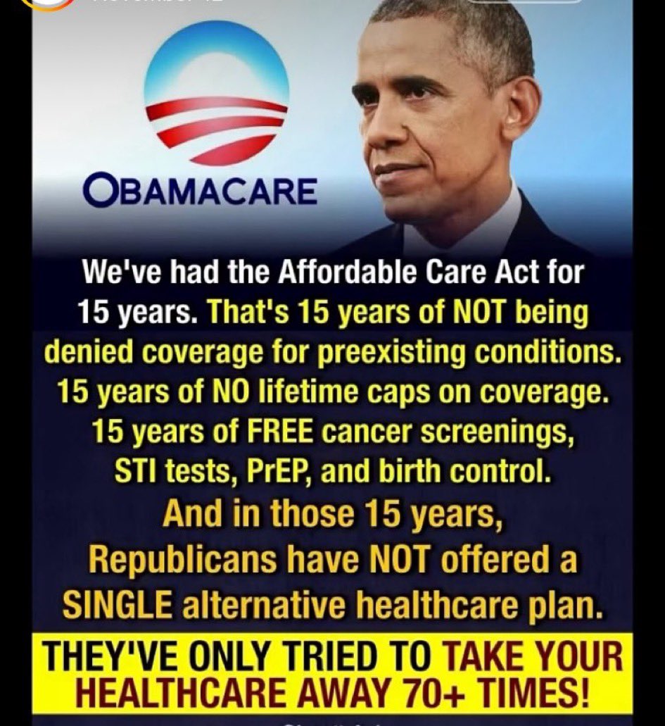 <a href="/LindseyGrahamSC/">Lindsey Graham</a> <a href="/POTUS/">President Donald J. Trump</a> A health savings account doesn’t do a damn thing you POS. THIS IS WHAT IS PROTECTED UNDER OBAMACARE!