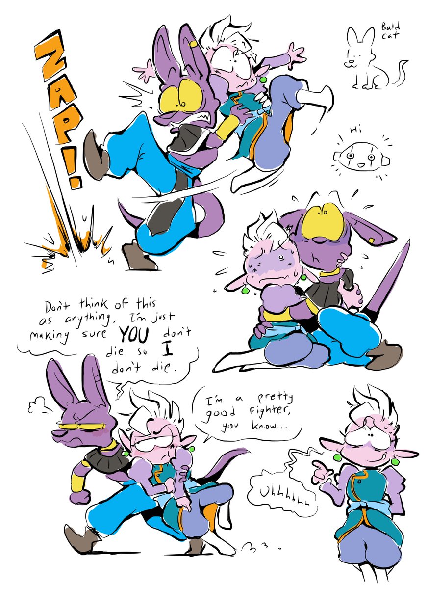 Beerus and Shin are a cosmically hilarious anime duo