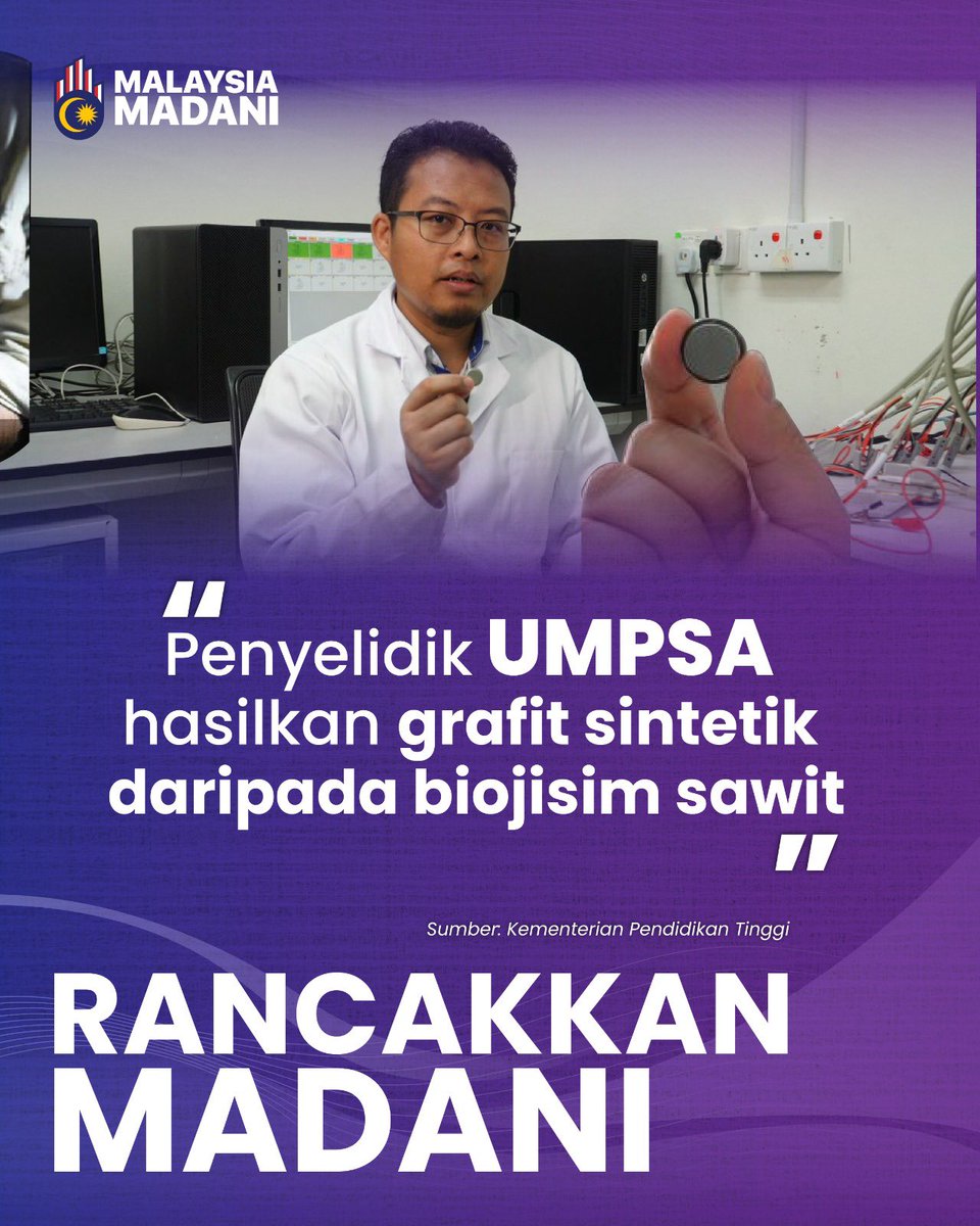 MOHEOfficial's tweet photo. PENYELIDIKAN UMPSA LONJAK POTENSI SISA SAWIT KE INDUSTRI HGHV 🌴

Baca lanjut di : https://t.co/kuinoBTJ80

@ZambryOfficial @AdamAdli 

#RancakkanMADANI
#MADANIbekerja
#MalaysiaMADANI https://t.co/a4PvUe01Qq