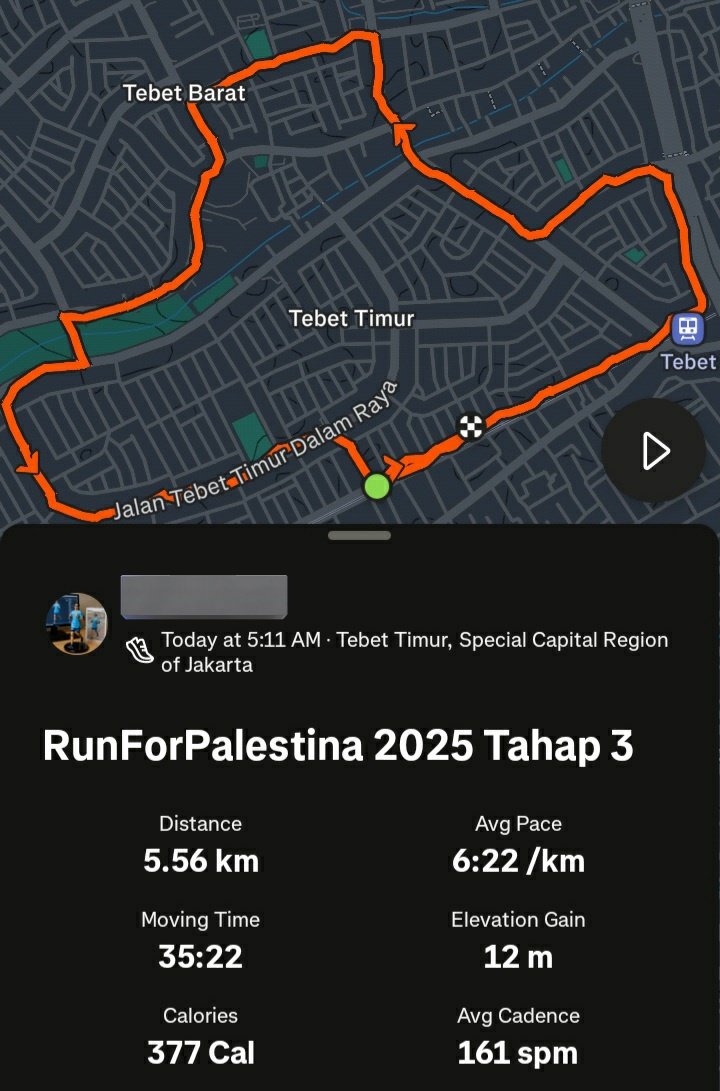 4chvic's tweet photo. Virgin Virtual Run 5k. Gak apa2 ya ikutan yang virtual dulu. Meskipun udah dari 2010 doyan joging, tapi untuk ikutan event lari rame2 tar dulu deh.
#runforpalestine #freepalestine #running https://t.co/X9aOun0rzY