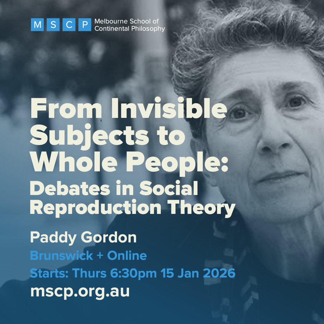 The Melbourne School of Continental Philosophy tweet media