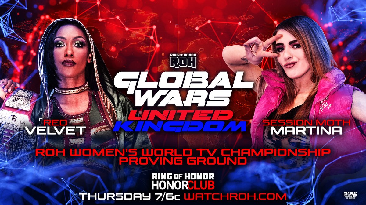 ringofhonor's tweet image. For the first time since 2021, @mothfromdaflats returns to ROH and steps into the Proving Ground against #ROH Women’s World TV Champion @Thee_Red_Velvet!

📺 Watch ROH TV on #HonorClub at WatchROH.com 7/6c