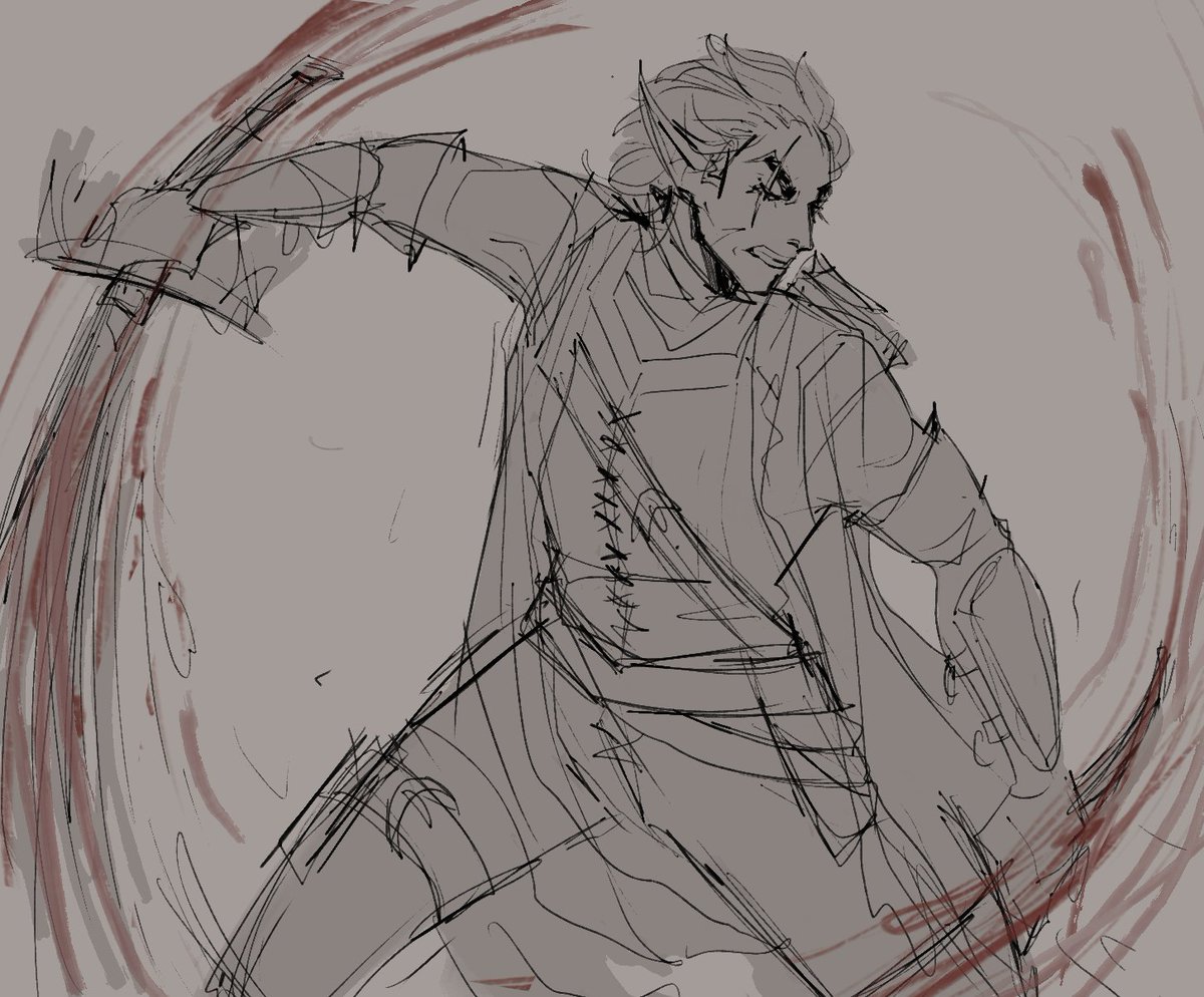 ItsCapricious's tweet image. Redrawing some inktobers I did just to see how I would do. Here is a quick sketch redraw of Day 1 👌