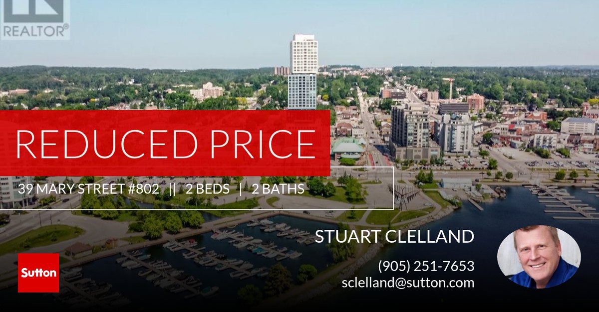 stusellshomes's tweet photo. 📍 Reduced Price 📍 This recently reduced home at 39 Mary Street #802 in Barrie (city Centre) won't last long, so, don't wait to set up a showing! Reach out here or at (905) 251-7653 for more information!

Stuart Clelland
Sales Rep... https://t.co/9bgm5karuI https://t.co/ragvQBj91T