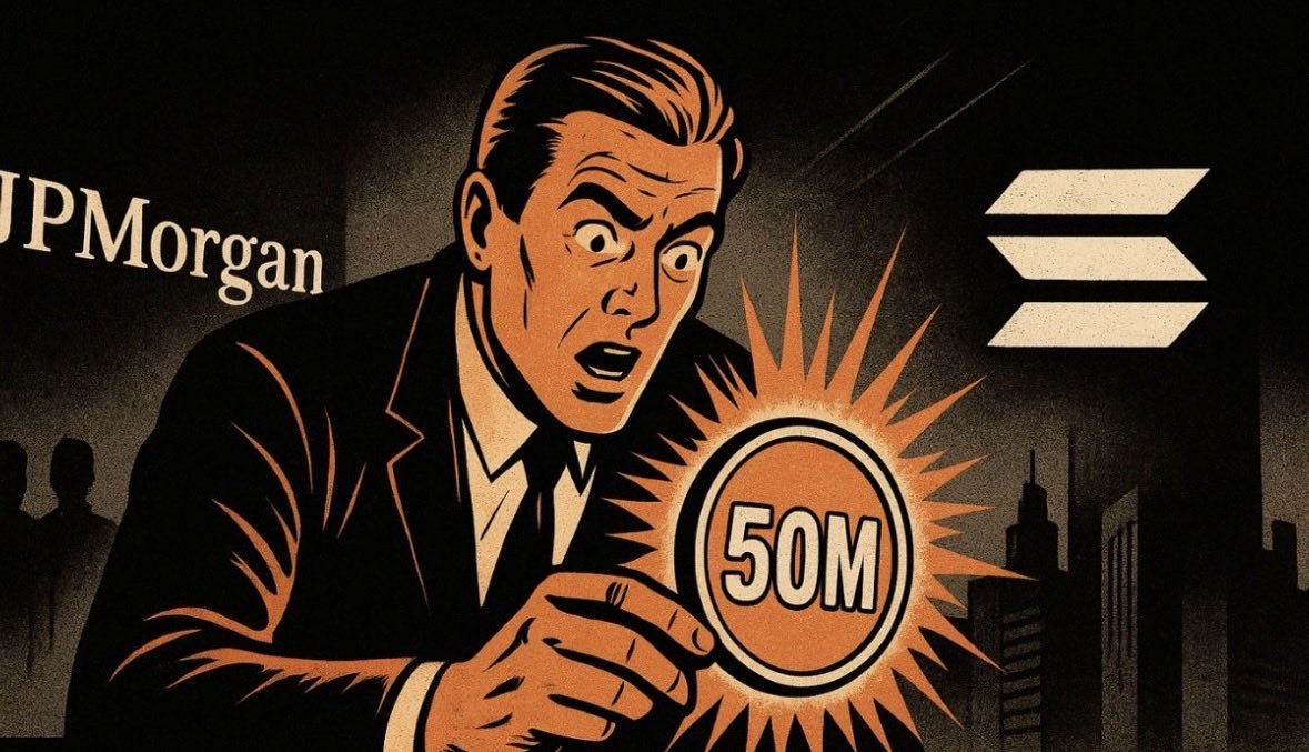 TRTalksReal's tweet image. 📢JPMORGAN JUST WENT ON-CHAIN
SJPMorgan has launched a $50M issuance on
$SOL, settled in $USDC
TradFi using public blockchains Stablecoins for real settlement #Solana for speed &amp;amp; scale
This isn't a pilot.
This is adoption.
Wall Street is already on-chain.
Bullish for $crypto🚀