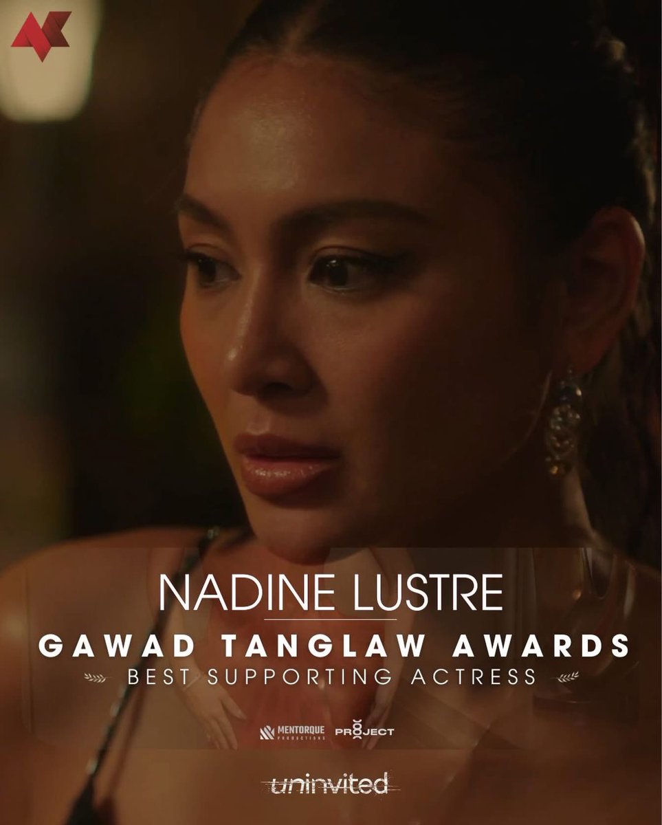 Well-deserved congratulations to Nadine Lustre, winner of Best Supporting Actress at Gawad Tanglaw for her role as Nicole in Uninvited

#NadineLustre