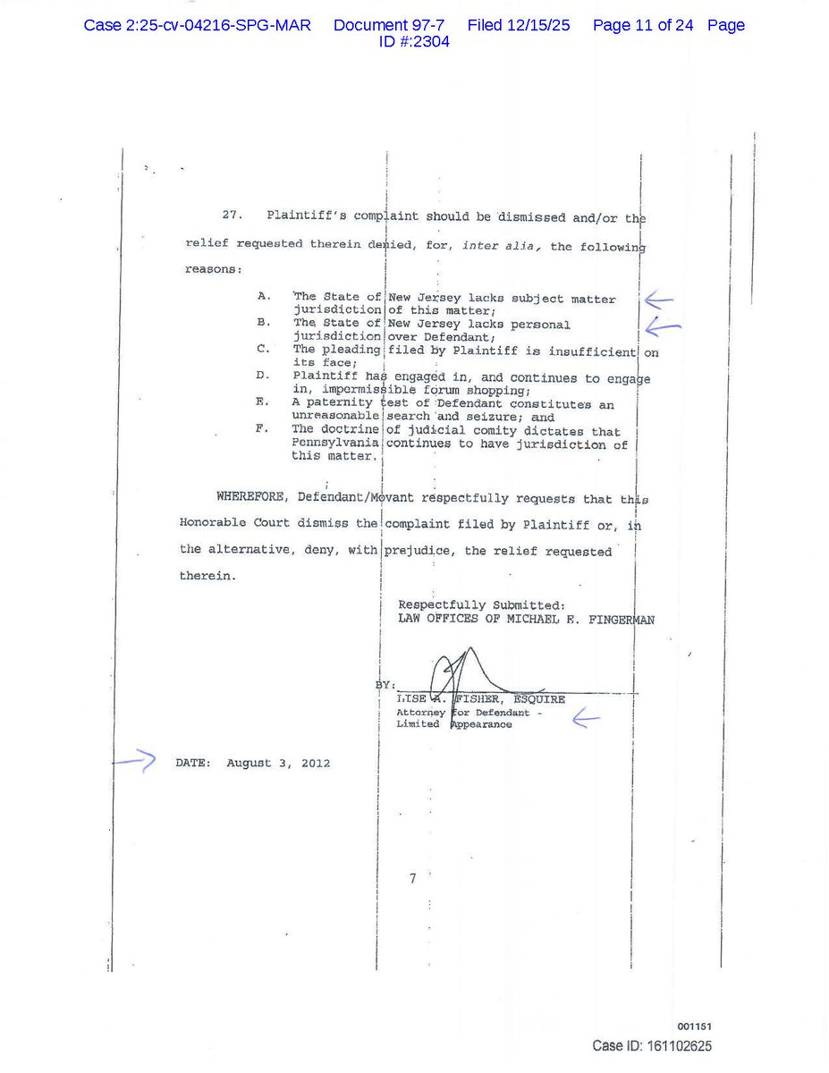 A party like Carter in Rymir's case who appears solely to contest jurisdiction, and he never submits to the court’s authority, cannot be deemed a prevailing party for purposes of fee-shifting.  <a href="/RymirIsHere/">Rymir Is Here</a> <a href="/CourtTV/">Court TV</a> <a href="/ABC7/">ABC7 Eyewitness News</a> <a href="/JJBrown_03/">JJ Brown</a> <a href="/RepDonaldsPress/">Congressman Byron Donalds</a> <a href="/RepPressley/">Congresswoman Ayanna Pressley</a> <a href="/diddydocket/">🧑‍⚖️ The Diddy Docket</a>
