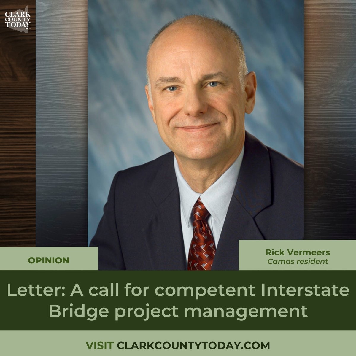NewsFromCCT's tweet image. Letter to the editor by Rick Vermeers of Camas argues the Interstate Bridge Replacement project is at risk due to cost, scope, and timeline failures tied to light rail. clarkcountytoday.com/opinion/letter… #Opinion #InterstateBridge #I5Bridge