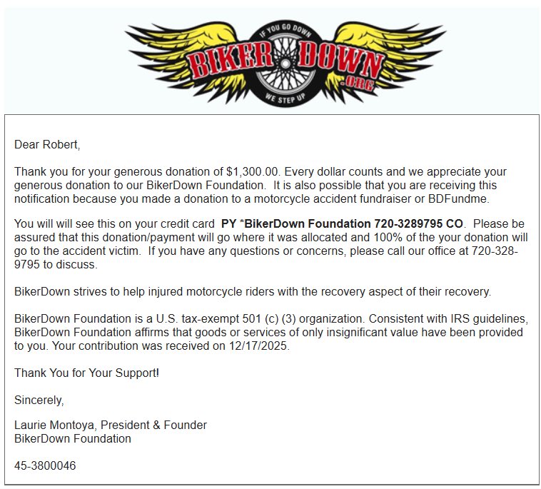 DenBillsBackers's tweet image. INCREDIBLE! #BillsMafia you stood up Sunday. Because of you,

🚨THIS WKS DONATION OF $1300🚨 

from our 50/50 raffle goes to @BkrDown in memory of our fellow Bills Backer Cameron. That includes the generosity of our winner to donate back nearly all of his winnings. Thank you DBB!