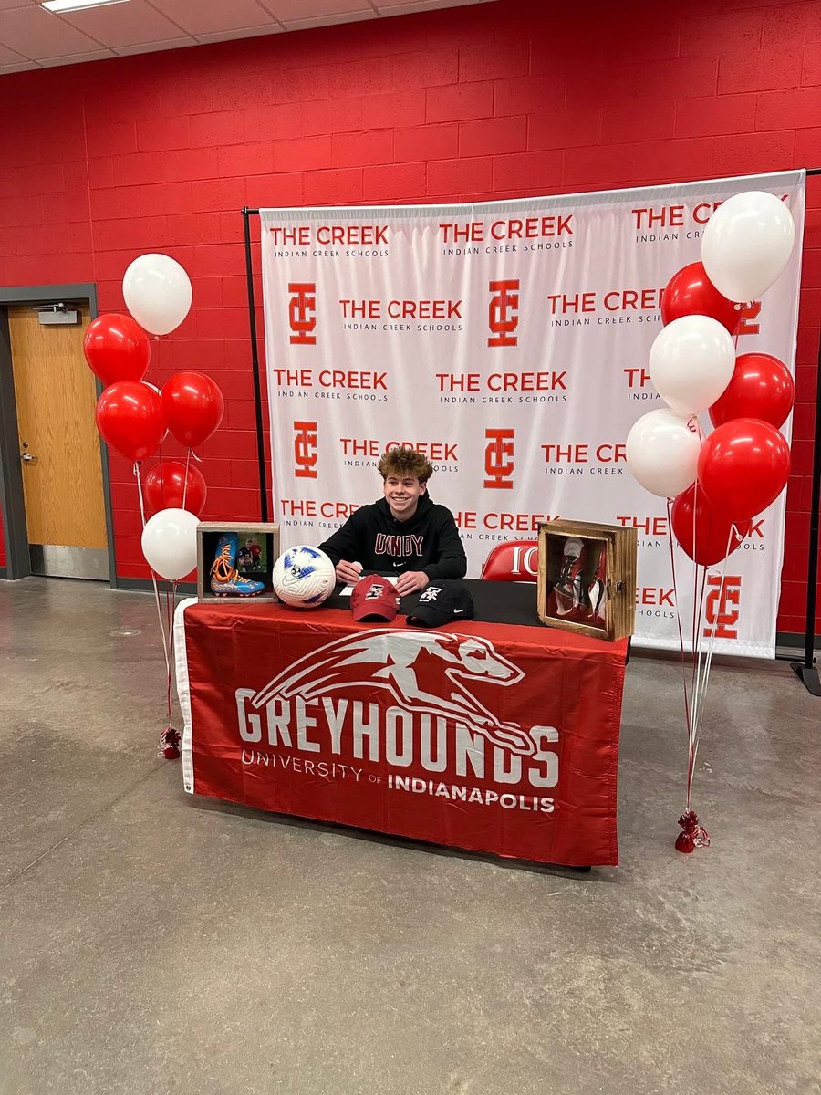 EricLLong's tweet image. Aiden had his official signing day tonight. We are excited for him to continue playing soccer at @UIndyMSoccer. Thank you to all those who came out to help us celebrate. @Gabe_Hall_23 @CoachRoop2