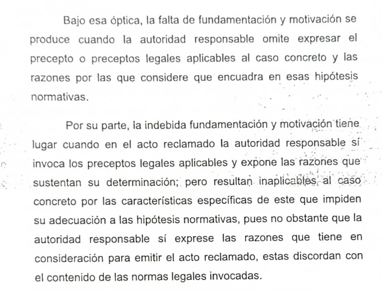 renatogironloya's tweet image. Un tip jurídico básico no pedido:

Hay que distinguir entre FALTA o AUSENCIA, INSUFICIENTE, INDEBIDA o INCORRECTA fundamentación de los actos.

Les comparto un extracto de una sentencia de amparo que lo explica bien y entendible: