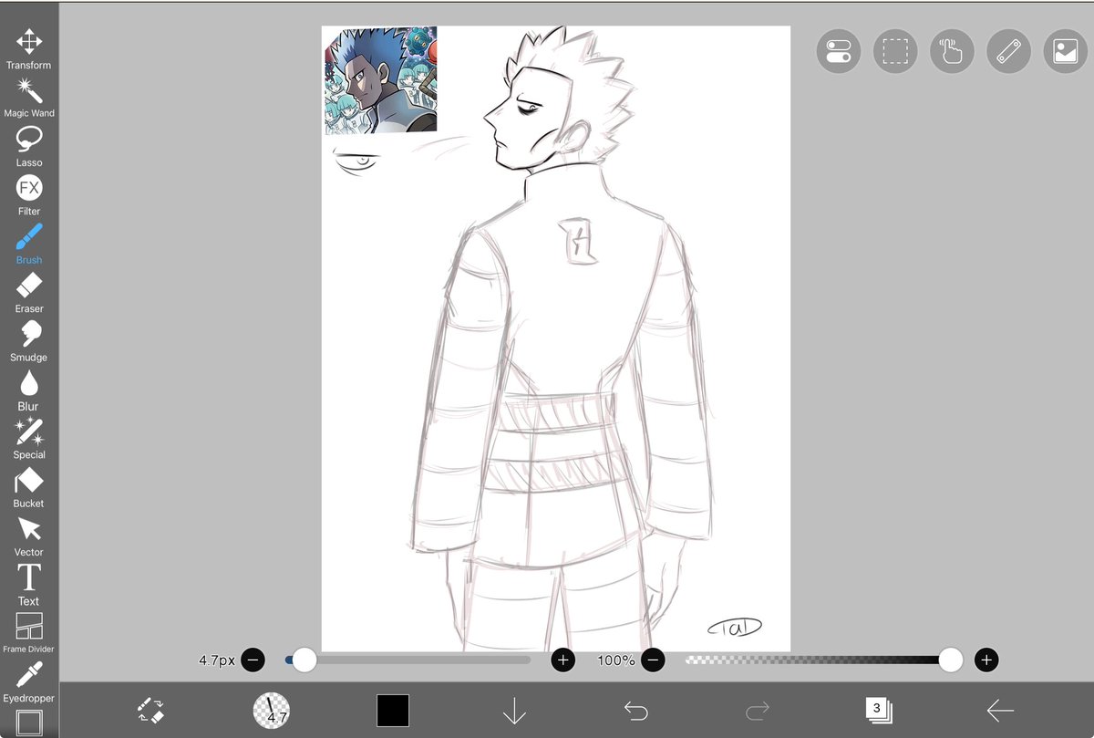 Practicing with a new brush and my art style decided to change