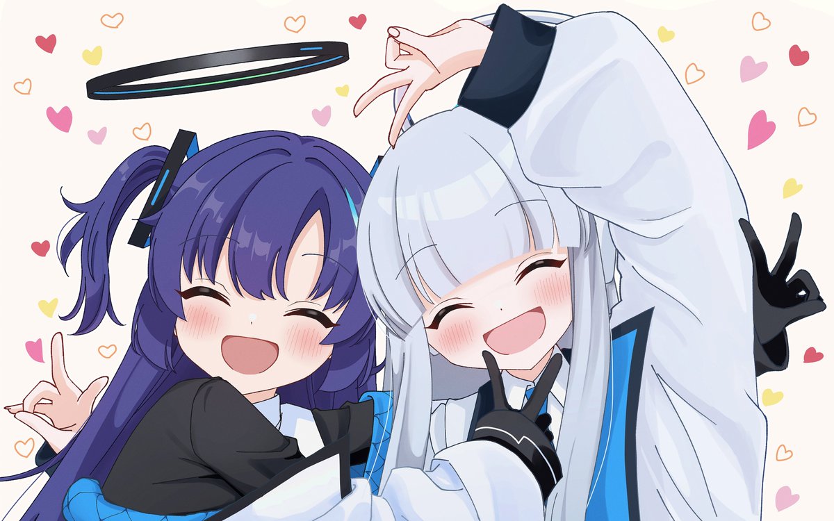生塩ノア(ブルアカ) ,早瀬ユウカ(ブルアカ) 「ノアユウ推してけ～～～～～～」|そんちょうのイラスト