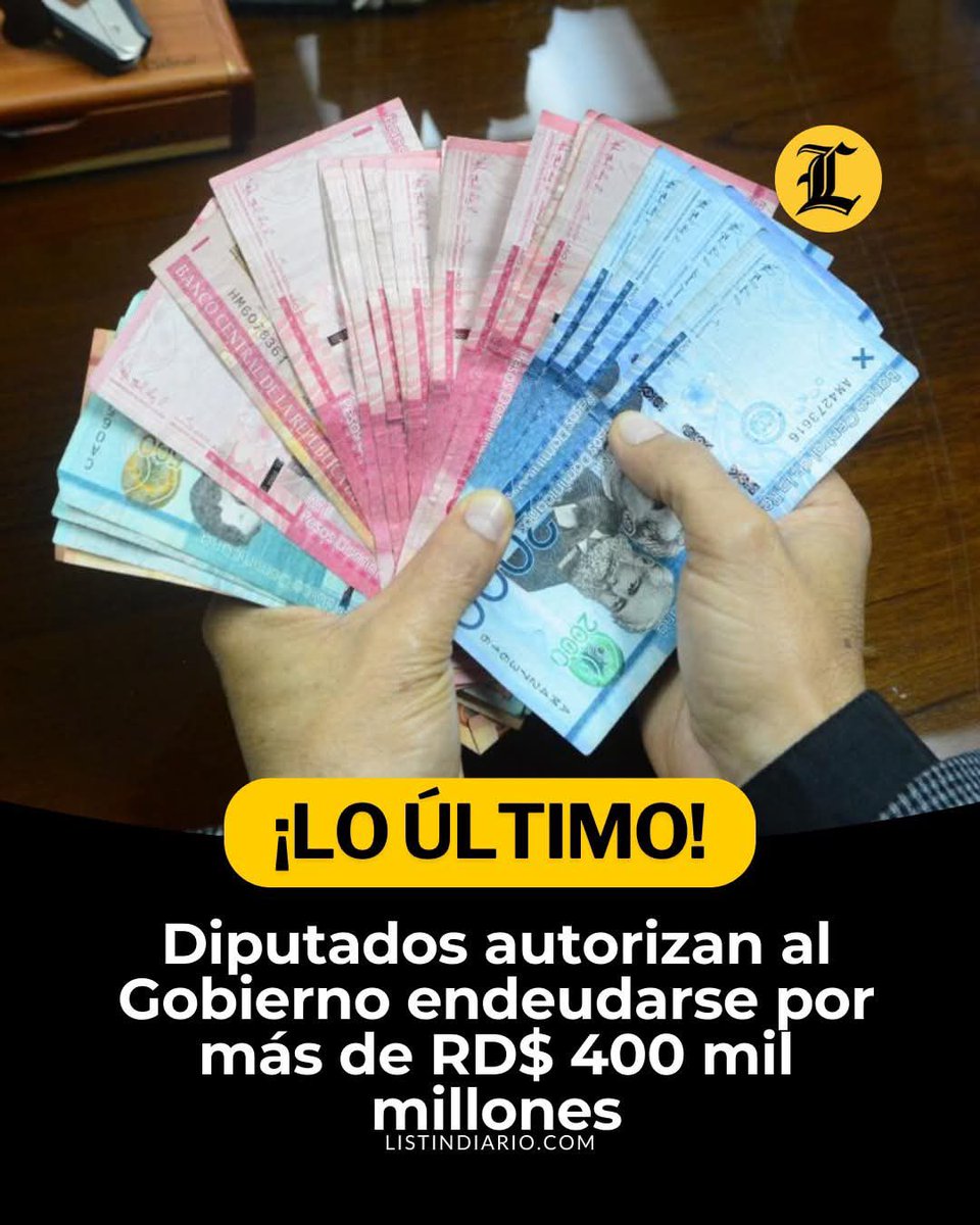 RD$ 400,000,000,000 más en deuda? 🤯

Parece que la solución de nuestros diputados a todo es seguir pidiendo prestado. ¿Dónde está el límite? El futuro del país no puede ser una tarjeta de crédito sin fondo. 💳❌

¿Qué opinas tú de este nuevo "regalito"? 👇