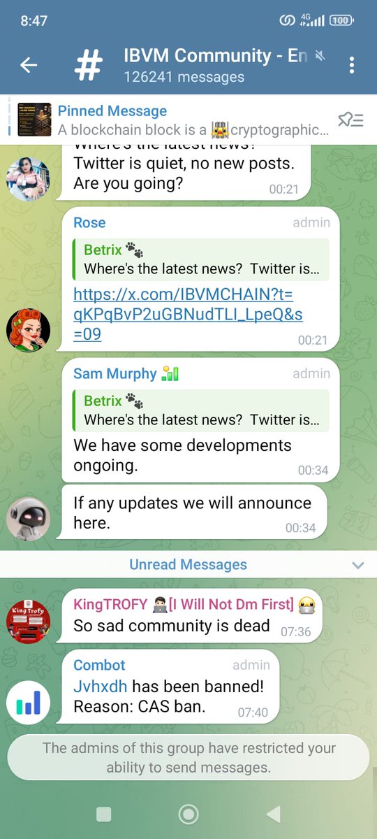 KatulistiwaL3's tweet photo. @IBVMCHAIN Moderator... what did I do wrong? I just protested and got blocked. I can't comment there.
You were built by the community. If you block me at the slightest thing, you're no different from a dictator. https://t.co/RG7nIvuzNQ
