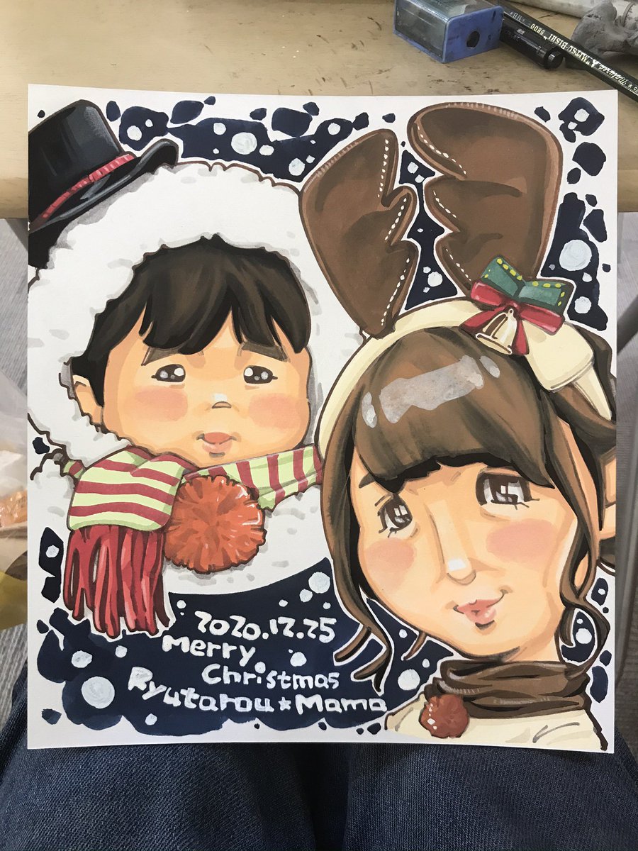 今日はサンシャイン水族館で18:00まで似顔絵描きます！ クリスマス用に