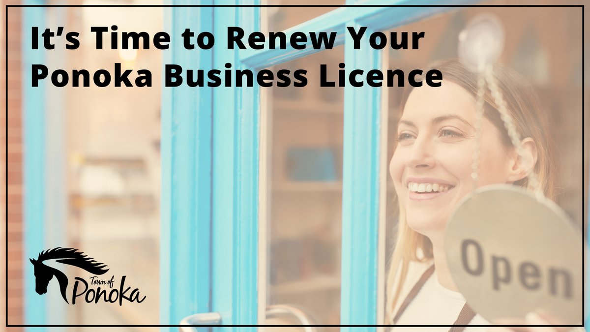 Businesses in the #TownOfPonoka have until December 31 to renew their business licences for the 2026 year. Approved business licences for the 2025 year will expire on December 31.

To renew your business licence and to learn more, please visit ponoka.ca/p/business-lic… #Ponoka