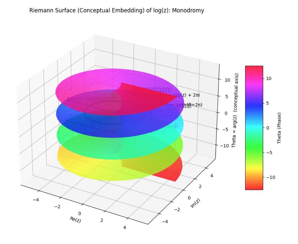 体感アナロジー 3.4. physical analogy + 「複素対数 log のリーマン面