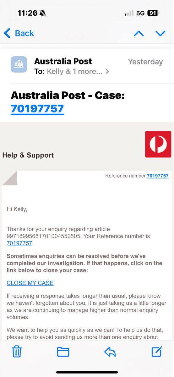 akabutts's tweet photo. @auspost team, can you help with this? Wrongly delivered to NSW, needed before XMAS in Melbourne https://t.co/VwXeY79Xmg