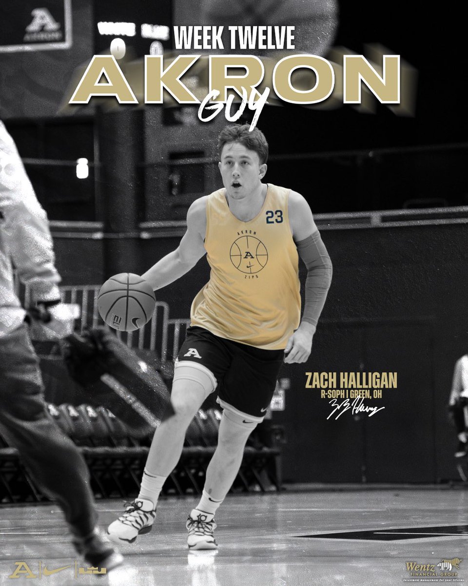 ZipsMBB's tweet image. Week 1️⃣2️⃣ #AkronGuy goes to @ZachHalligan 💯

#GoZips🦘