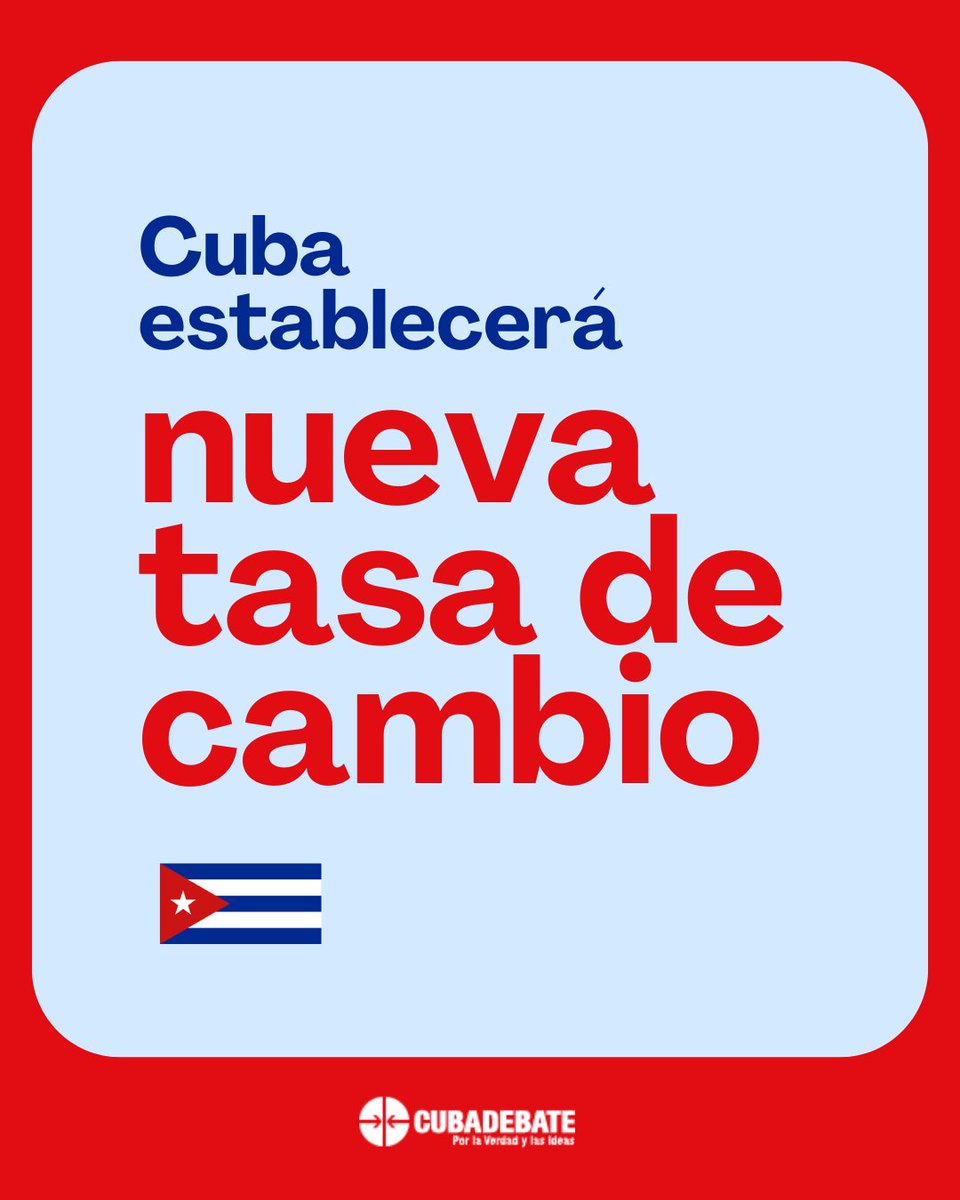 Cuba contará con una nueva tasa de cambio, desde el 18 de diciembre. Existirán tres segmentos cambiarios, dos tasas de cambio fijas: un segmento I que opera a 1 por 24, un segmento II a 1 por 120, y un tercer segmento con una tasa de cambio flotante que se publicará diariamente.