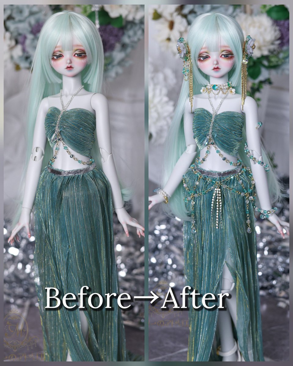 ◇製作記録◇自宅ドール用 40㎝ドール対応 ヘアクリップセット