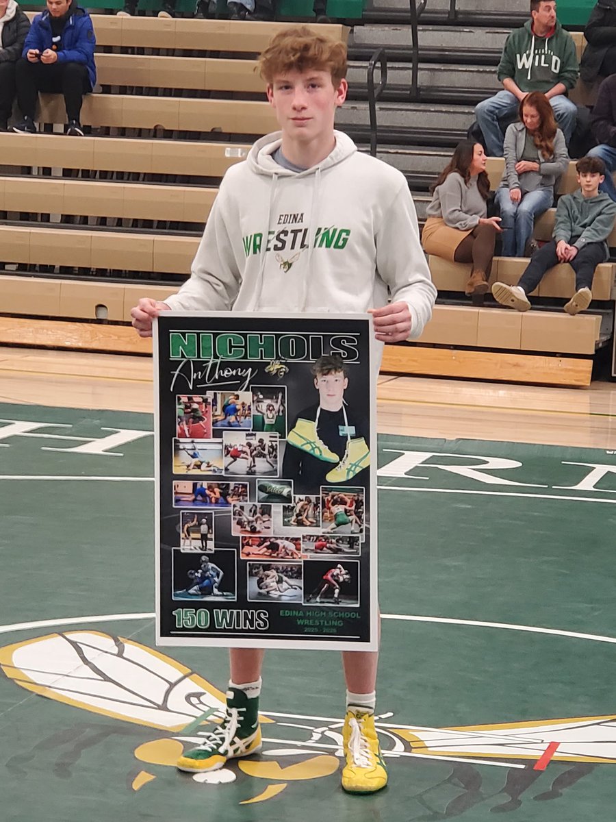Congrats to senior Anthony Nichols on reaching the 150 career wins milestone!