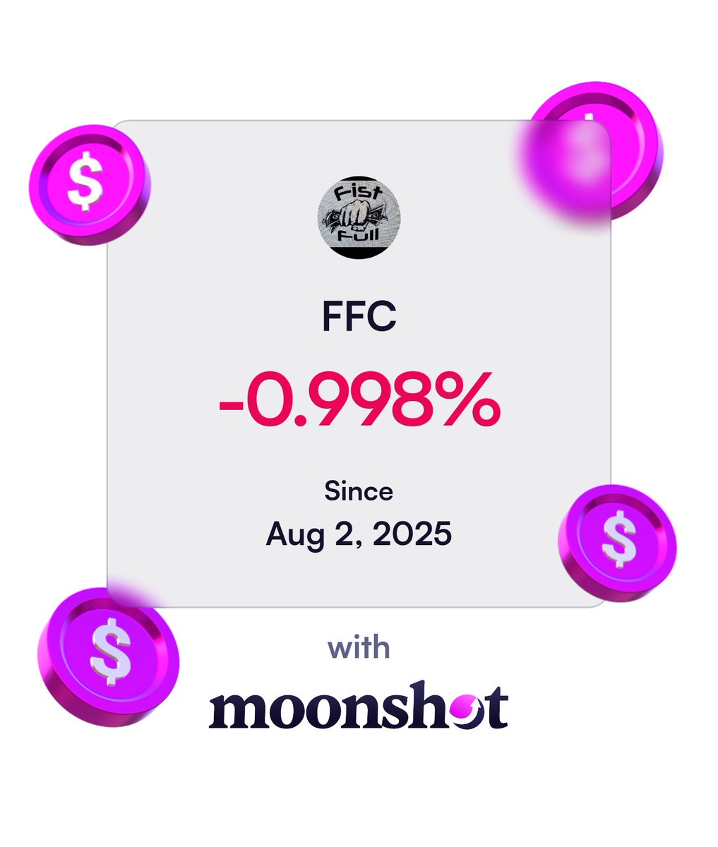 fistfull256's tweet photo. I'm down 0.998% on Moonshot: https://t.co/5JuKDZRoOi https://t.co/jAnw4AxNvv