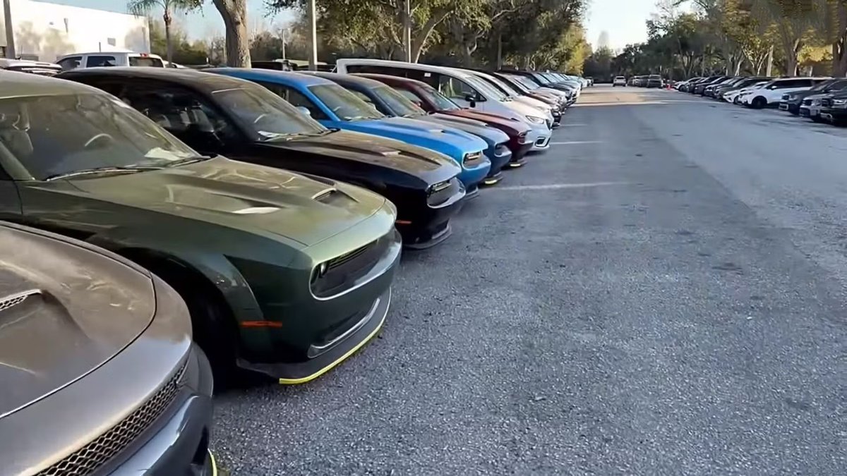 The barracks parking lot on January 1st after the Warrior Dividend: