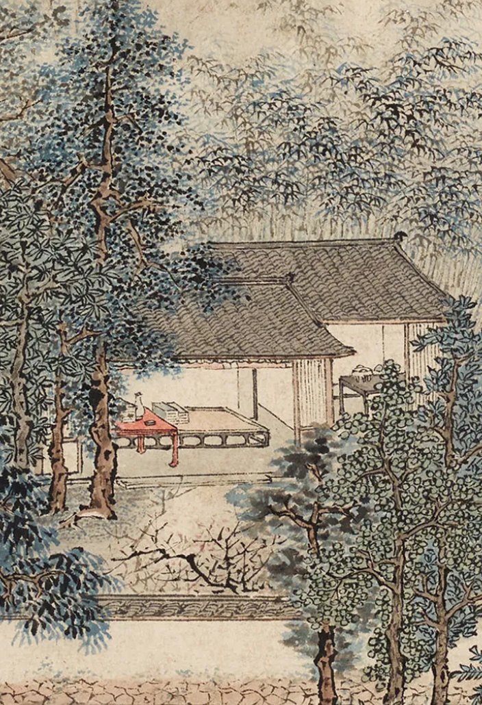 今年，北京一家拍卖公司挂出一幅估价8800万元的明代仇英《江南春》图卷