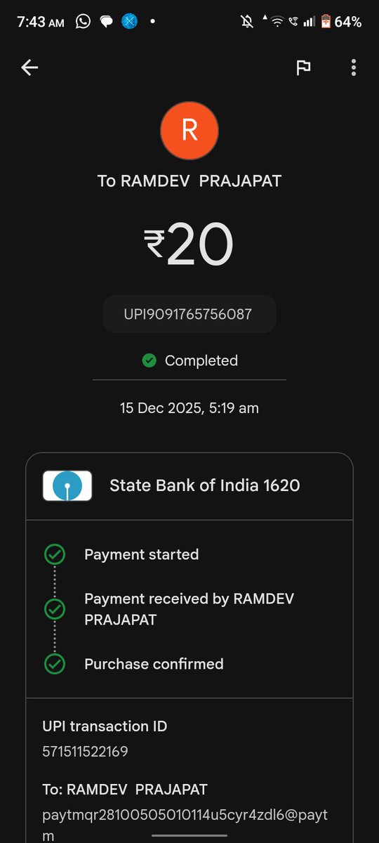 mr_ramnarayan's tweet photo. @OfficialSBICare @TheOfficialSBI @Cyberdost Need urgent help.
Wrong UPI transfer of 20 rupees on 15/12/2025
SBI Complaint No: 850388429
This is totally scam by gold locker website telegram group message then buy gold this website is https://t.co/v7y7MwyUZk
Please help me https://t.co/wZ1pquIMdO