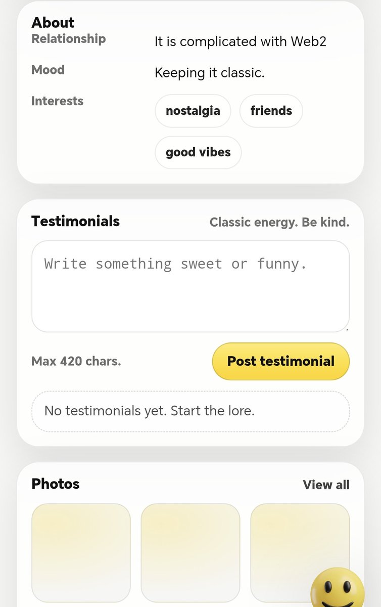 friendsterfun's tweet image. Testimonials are back on $FRIENDSTER friendster.fun