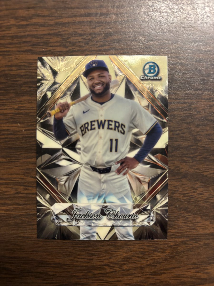 corbit4's tweet image. 2025 bowman chrome sapphire 

Jackson chourio superfractor 1/1

$1500 OBO 

#wbc #bearstacks
