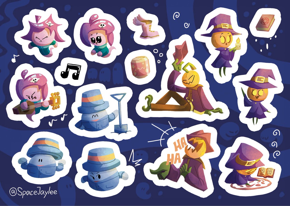 SamA0909202211's tweet photo. 準備印刷貼紙！
太空主題
幽靈與南瓜主題

#sticker #cute #spacejaylee https://t.co/gz54ppQS2o