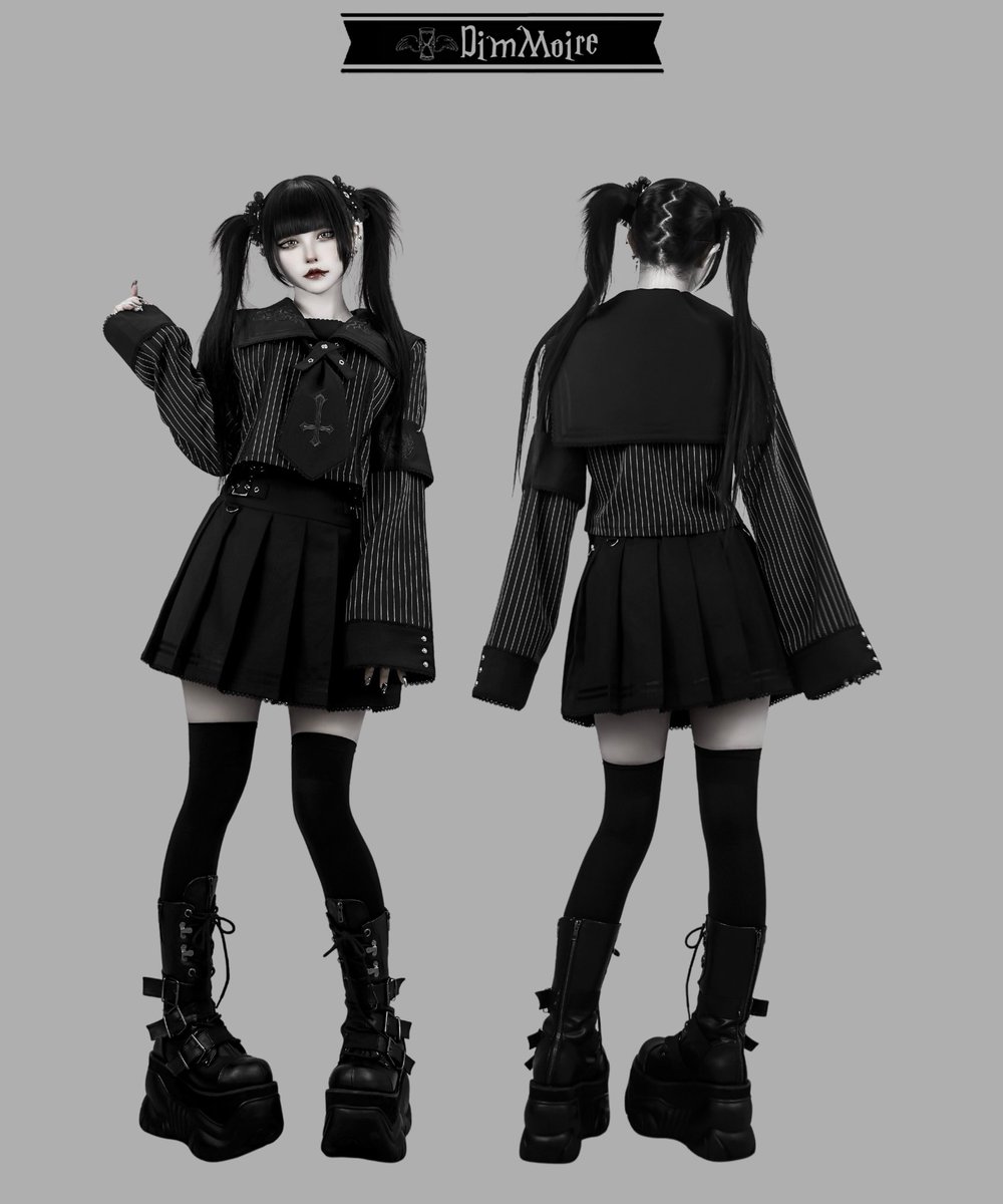 DimMoire 【DimMoire学園セーラーSETUP】 Black / M 【Dïmy BIG