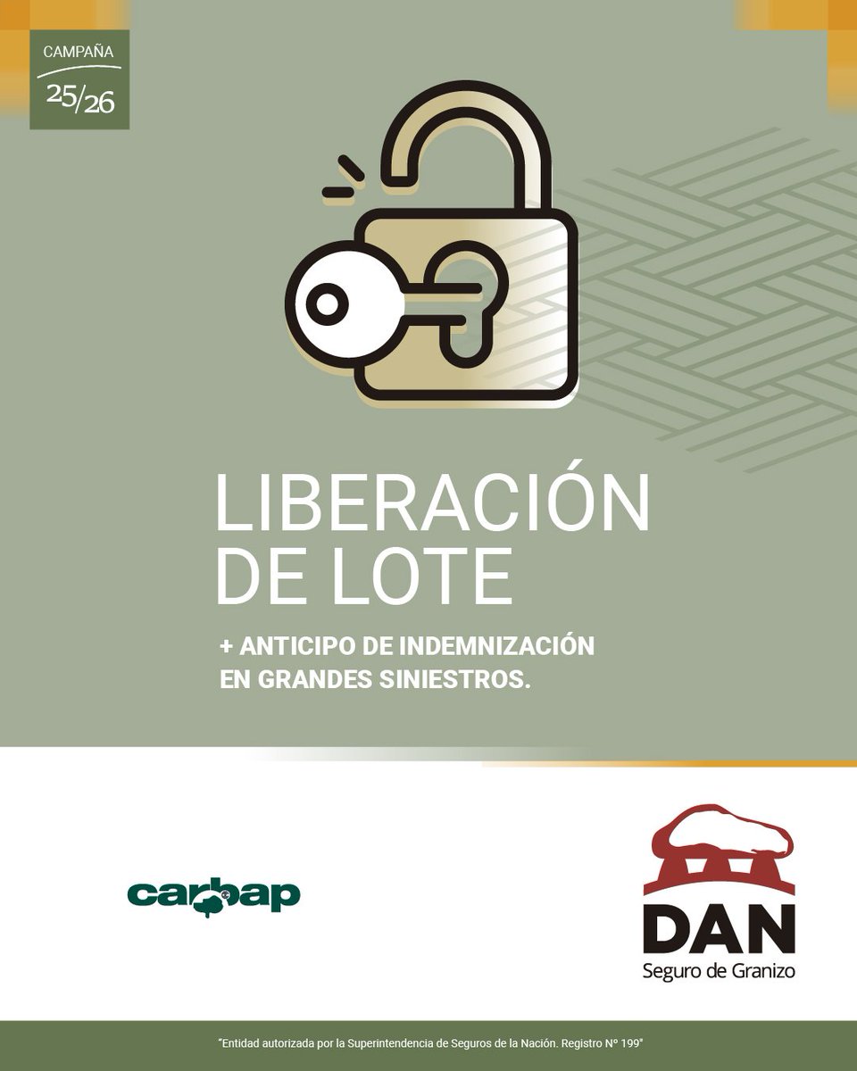 Su lote queda liberado y usted recibe un anticipo en 24 hs.
Además seguimos sumando beneficios para quienes contraten cobertura con nosotros.
Encuentrelos en mutualdan.com.ar
Contáctenos: 2983 340620 ó 0800 3626326

@carbapargentina