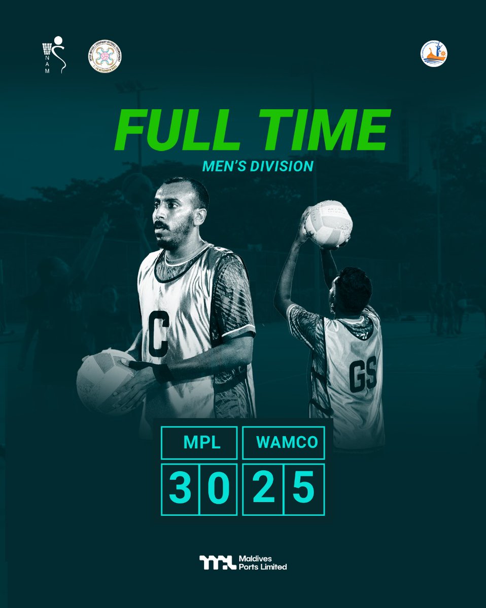 Portclubmv's tweet image. Full-time at Inter-Office/Company Netball Tournament 2025!

MPL vs WAMCO

What a match! 🔥 

#portclub #portrecreationclub #MPL