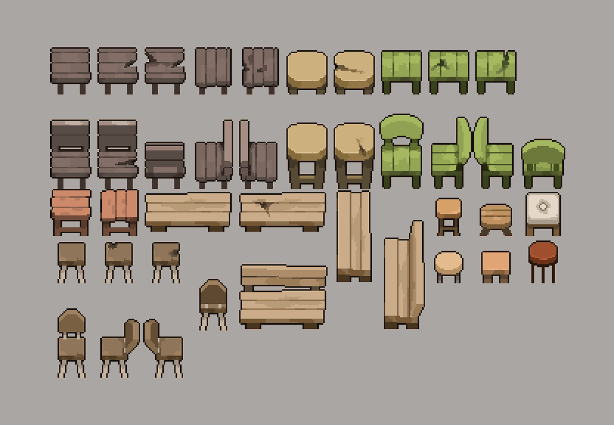 Pixel chair Assets #pixelart #pixel