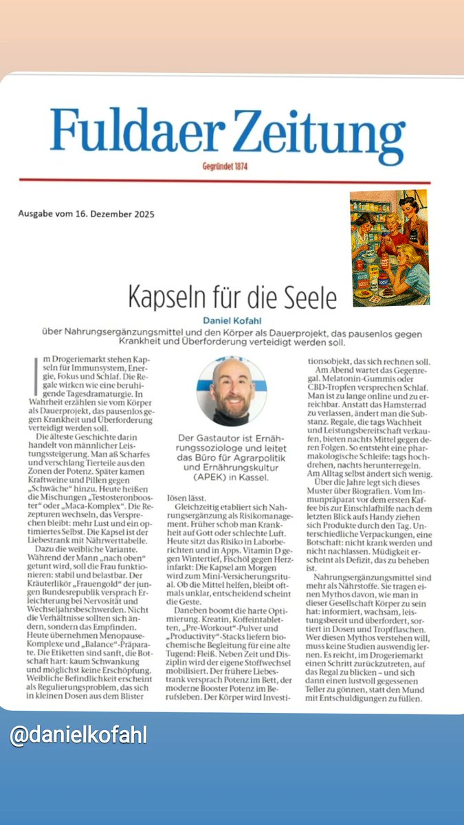 Kapseln für die Seele - Über die Dreifaltigkeit der Nahrungsergänzungsmittel. Erweiterte Audioversion auf Spotify unter shorturl.at/8c9kA