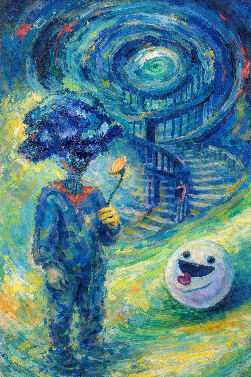 ChatGPTが、あおいうに個展「#その傷展」のファンアートを描いてくれたよ！