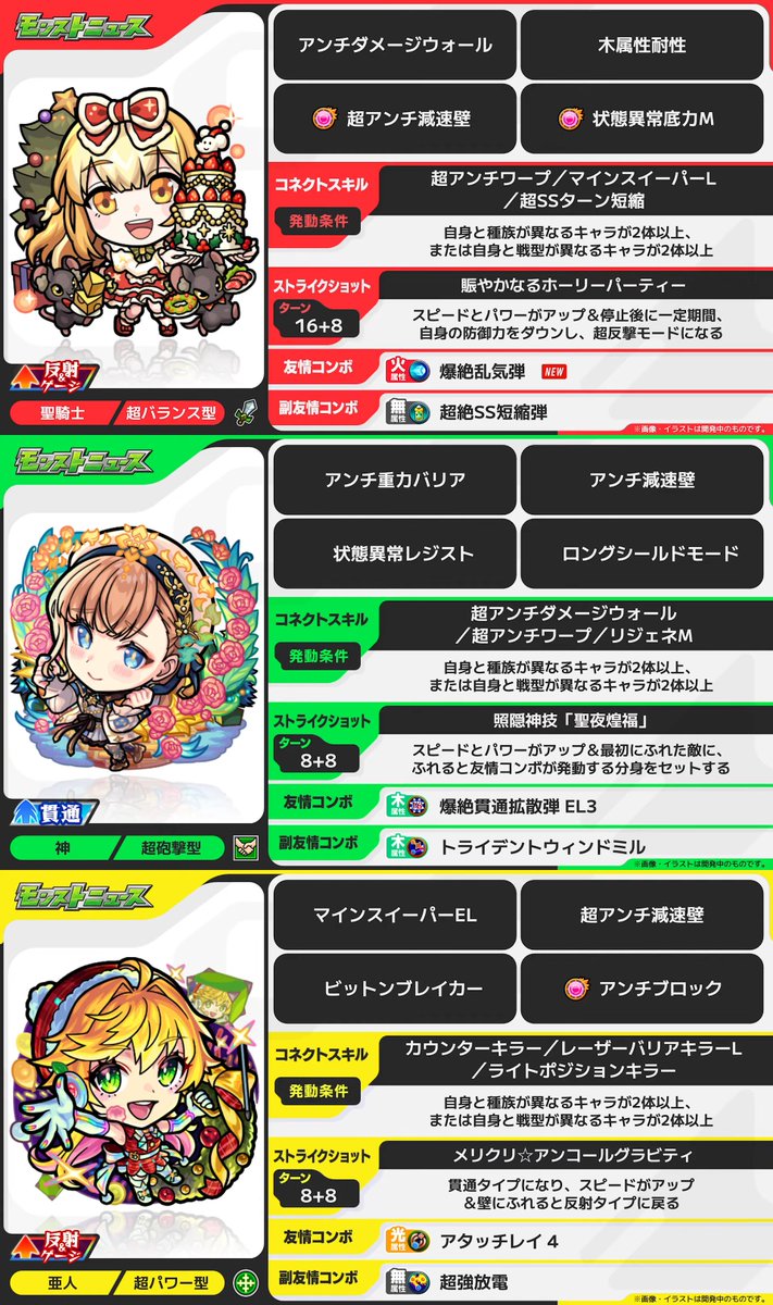 uyuxy_uwu's tweet photo. 2021クリスマスα 獣神化改
性能まとめ
＃モンストニュース https://t.co/GFb2JmajZq