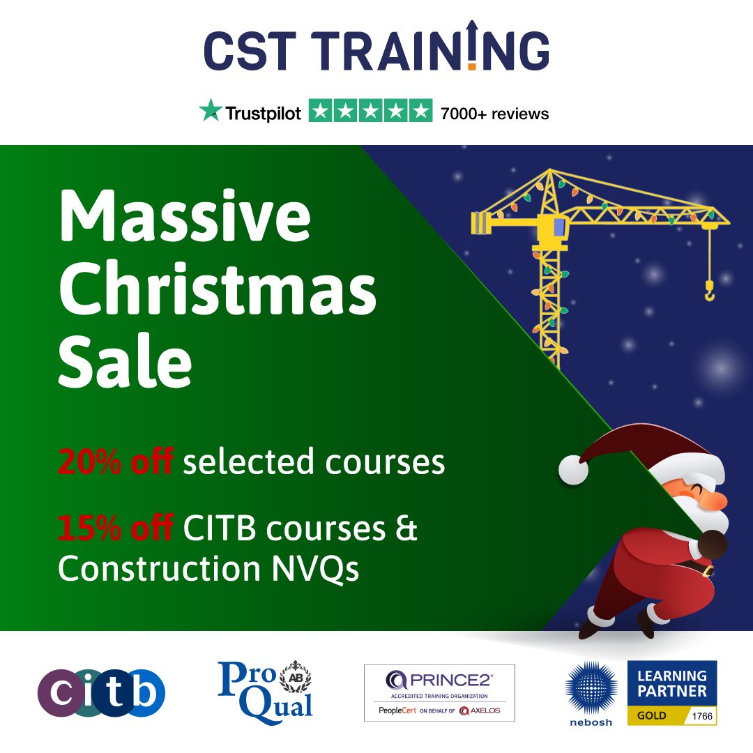 🎅 Don’t Miss Out on Our Christmas Sale! 🎅

🎁15% off all CITB courses &amp; NVQs
🎁20% off selected courses, including NEBOSH, PRINCE2 and ILM courses

Visit our website to grab your discount before it’s gone 👉 hubs.ly/Q03WQCZj0

T&amp;Cs apply. #citb #prince2 #ilm #cmi