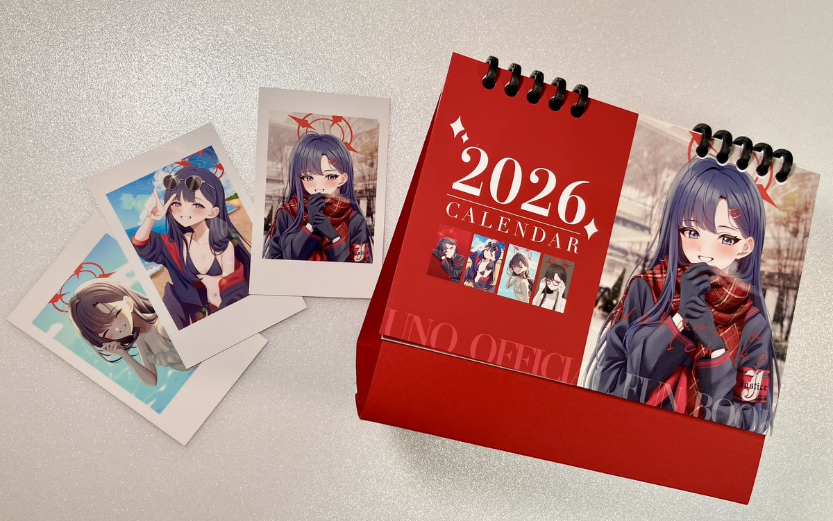 セット用のカレンダーとチェキ風カードも届いた～✨ どれもいい感じで