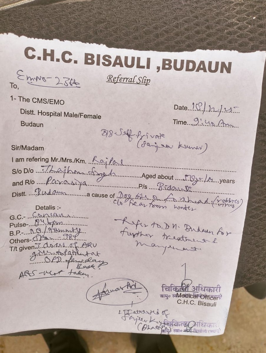 BundelePala's tweet photo. मेरे ताऊ जी को कुत्ते ने काट लिया जिससे उनको रैबीज हो गया है CHC बिसौली और जिला अस्पताल बदायूं से भी उपचार नहीं मिल पाया @CMOfficeUP @HelthMinistry @UPGovt मेरी मदद करे 🙏 https://t.co/pChXU3tO2Q